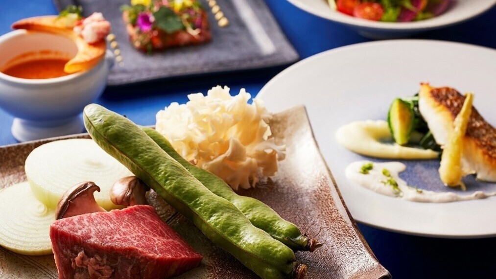 【1泊2食付き】国産牛鉄板焼のペアリングコース♪