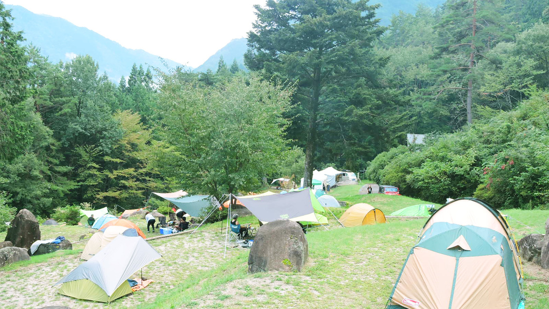 *キャンプ場/木曽ふれあいの郷キャンプ場は当館敷地内にございます（グラウンドゴルフ場を改装しました）