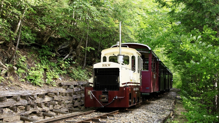 *赤沢森林鉄道/木材運搬に使用されていた森林鉄道。現在は観光用にトロッコ電車が運行♪（冬季休業）