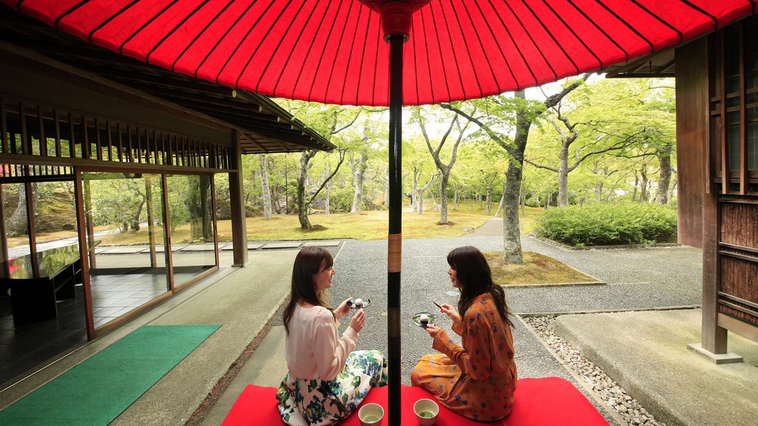 【箱根美術館】館内の茶室でほっと一息