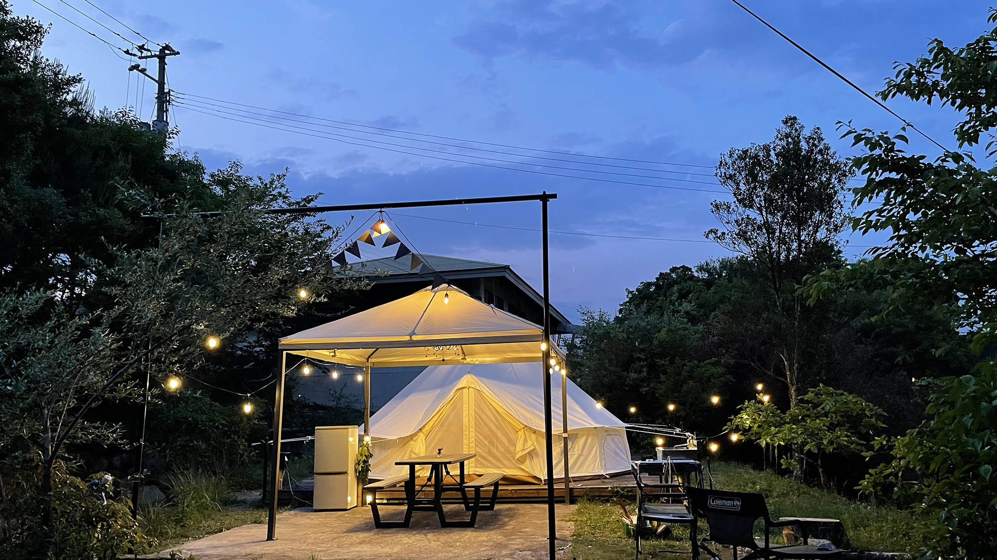 ・【グランピング】夕食もお好きな食材でBBQ♪アウトドアを思う存分満喫できます