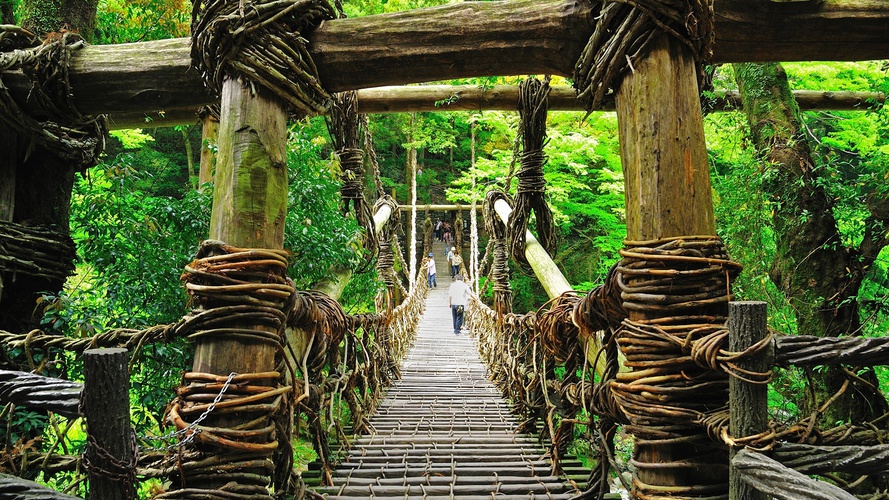 *【周辺観光】祖谷のかずら橋-提供：徳島県観光協会