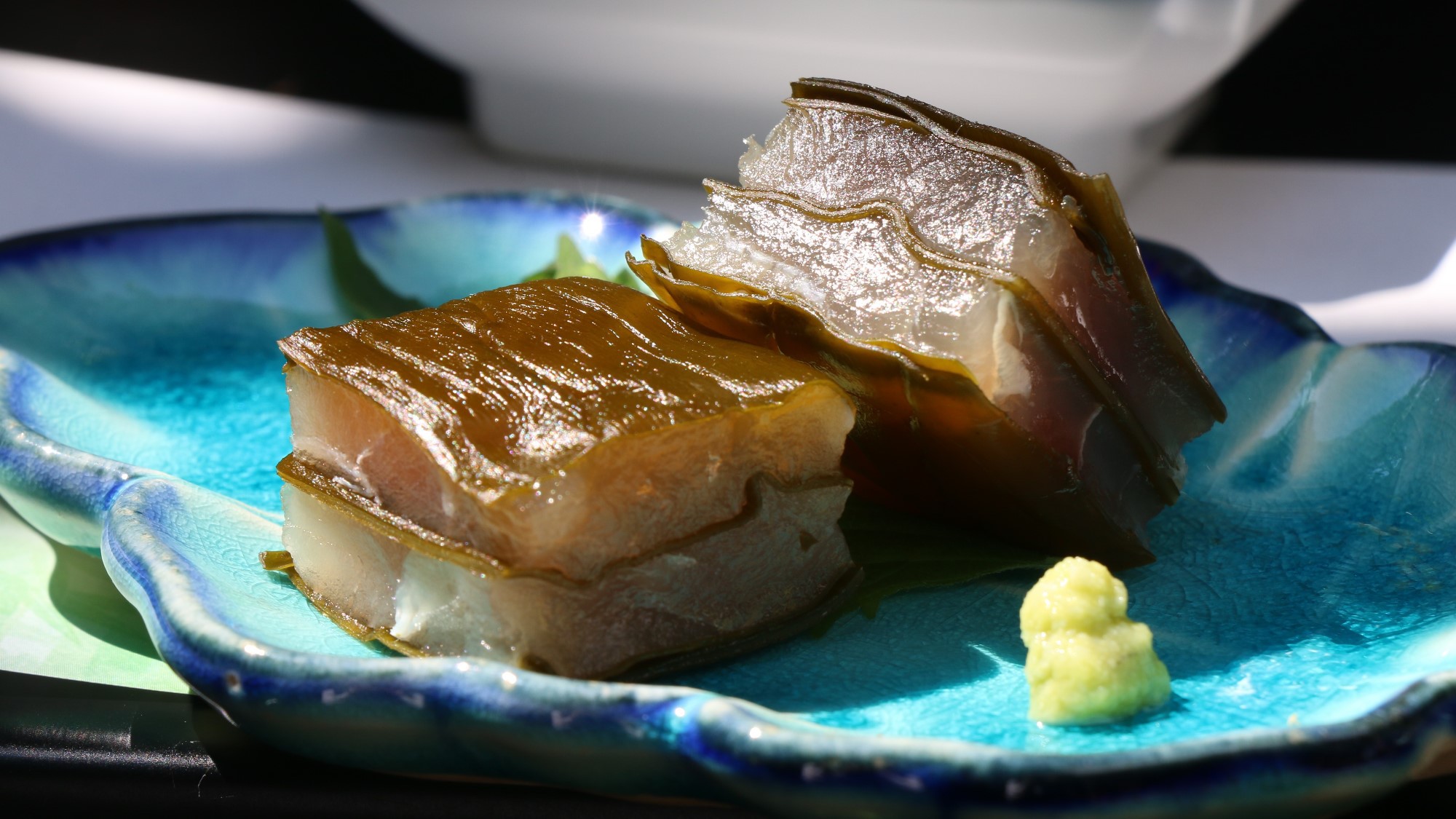 朝食 さす（かじき）の昆布締め