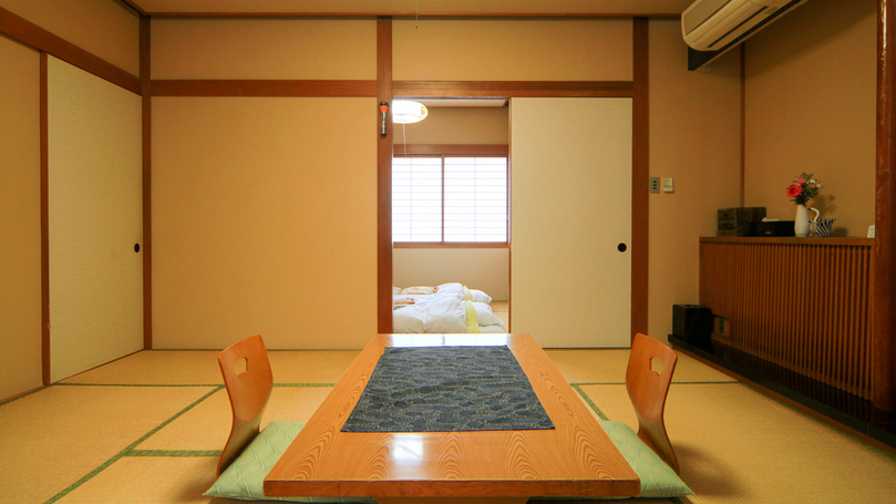 #客室一例_2間和室_ゆとりのある2間和室のお部屋広々とした空間でゆっくりとお寛ぎ下さい♪