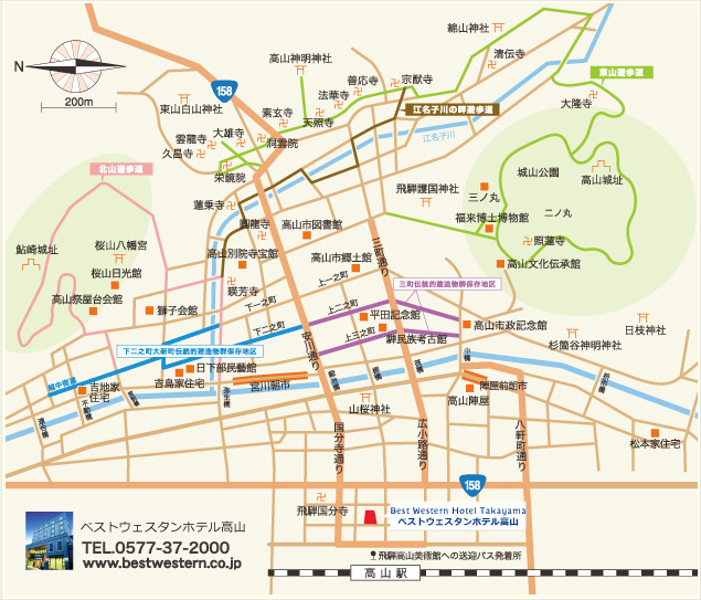 ホテル観光地図