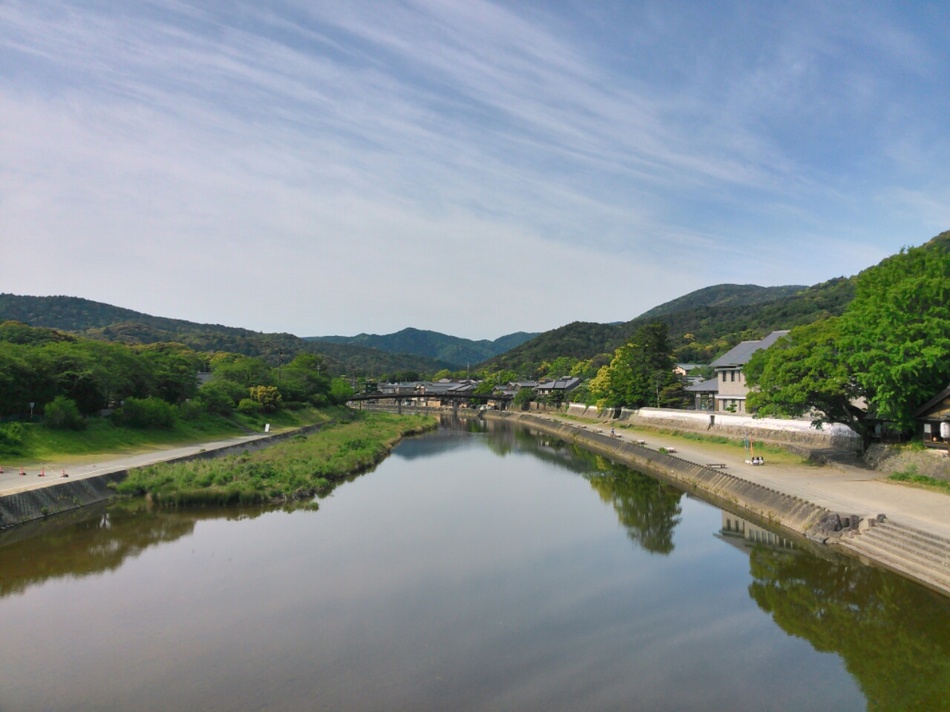 宿から徒歩３０秒で清流に♪