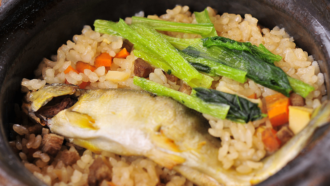 川魚料理店いちもり様コラボプラン鮎飯御膳