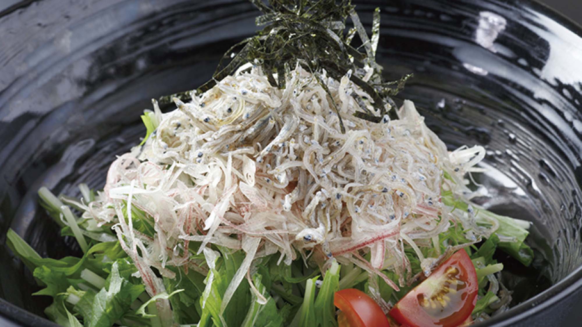 ・【一品料理】じゃこと水菜のサラダ。栄養バランス