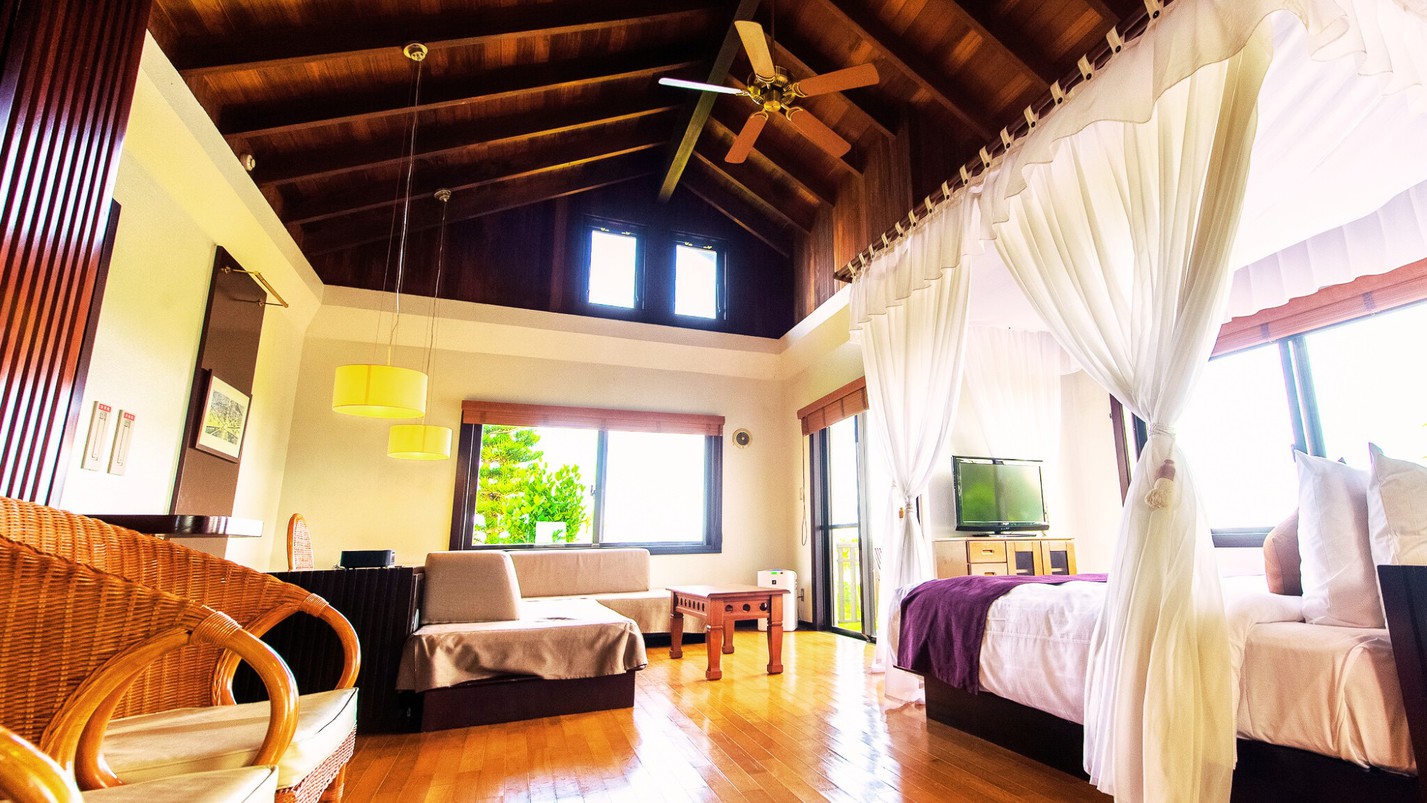 オーシャンヴィラ ＜海側ダブルベット テラス付＞