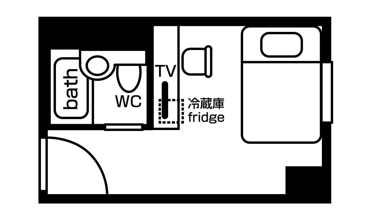 【シングル・ダブル】間取り図