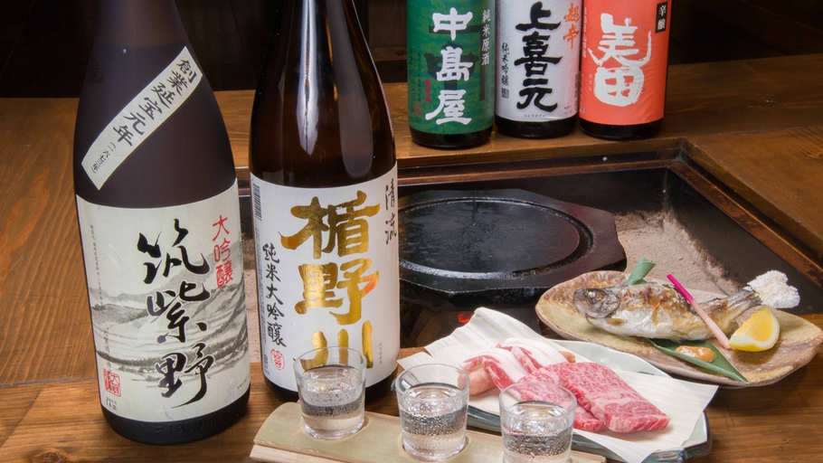 *【お酒】九州各地はもとより全国から厳選した日本酒を取り揃えています