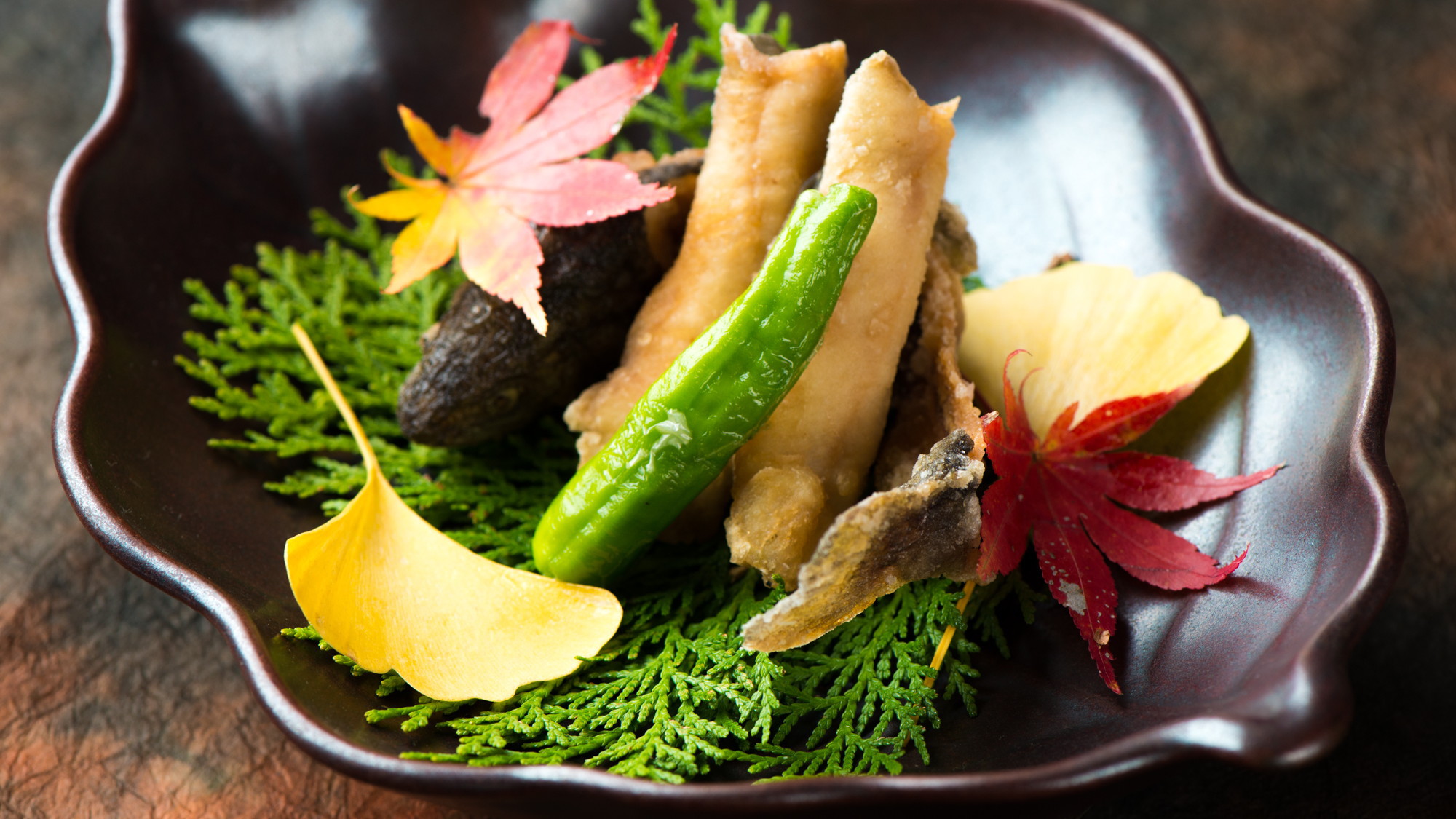 【和食膳・揚げ物例】イワナなど川魚を使った素揚げで最上の味覚を感じて下さい