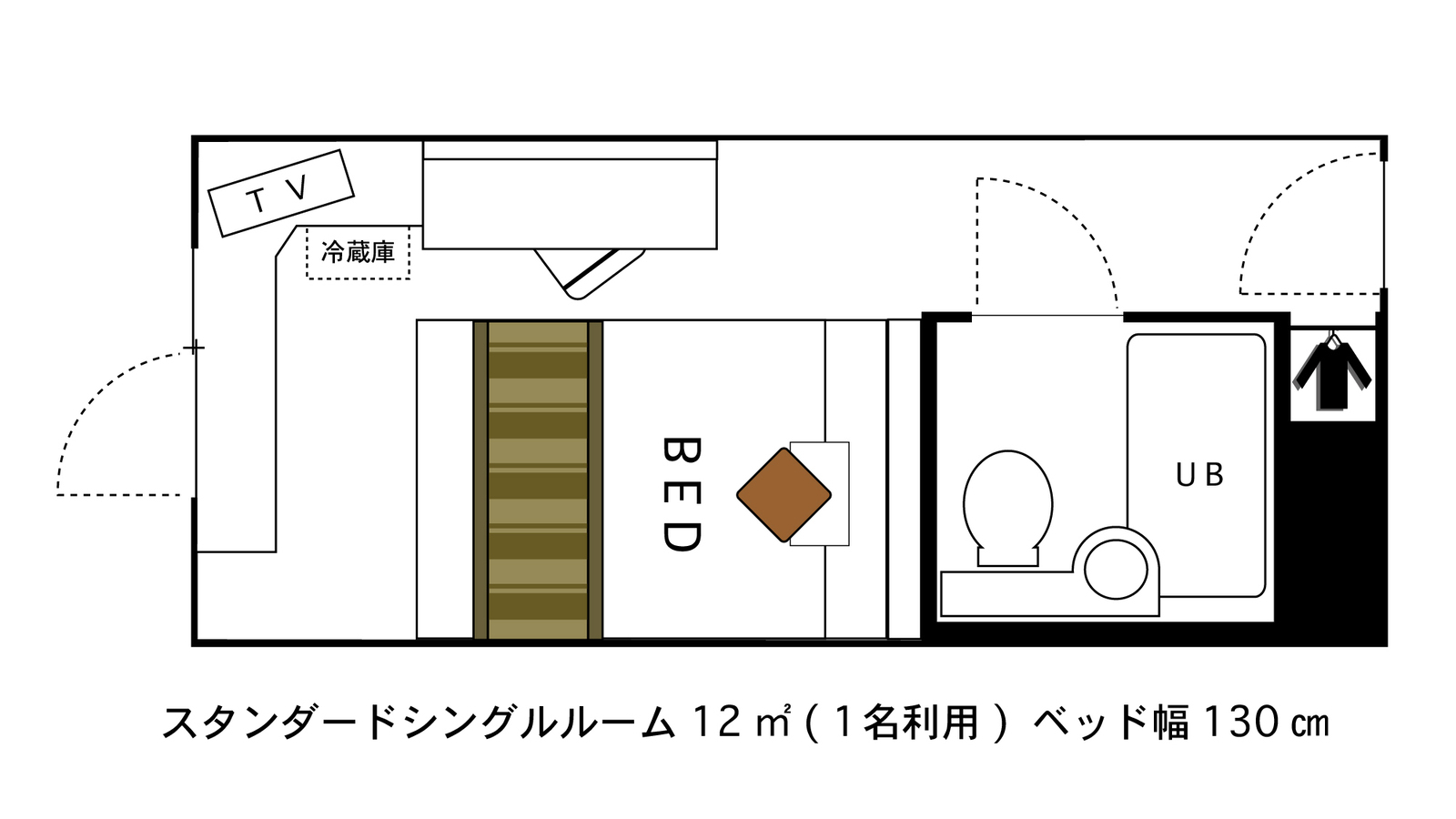 スタンダードシングル間取り図