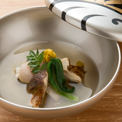 【京会席一例】椀物：松茸お吸い物