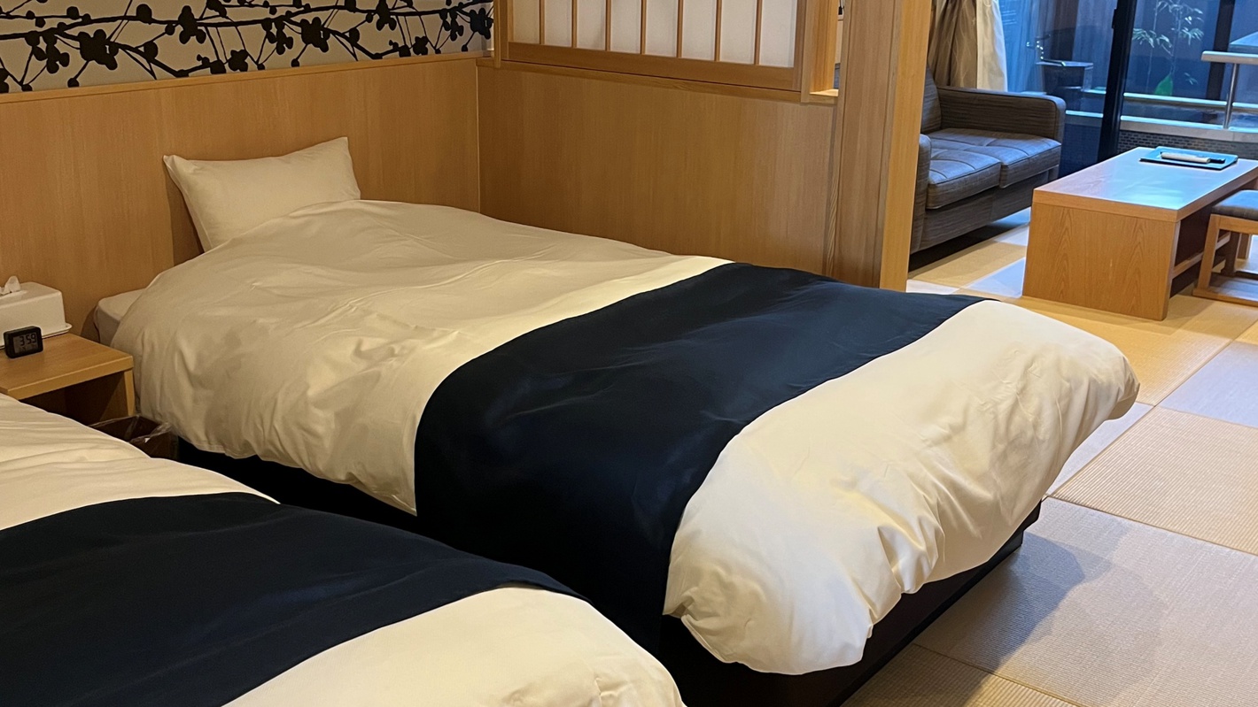 *【3号館一例】ほかのお部屋の露天風呂よりグレードUP！和洋室でのんびりお過ごしいただけます。