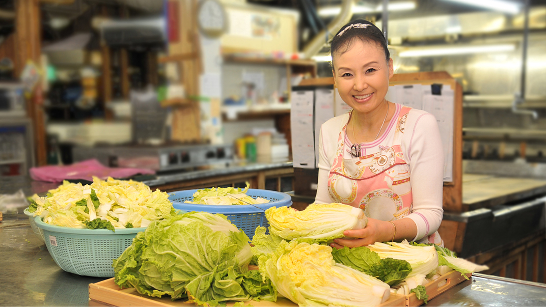 名物の韓国キムチは女将さん手作り