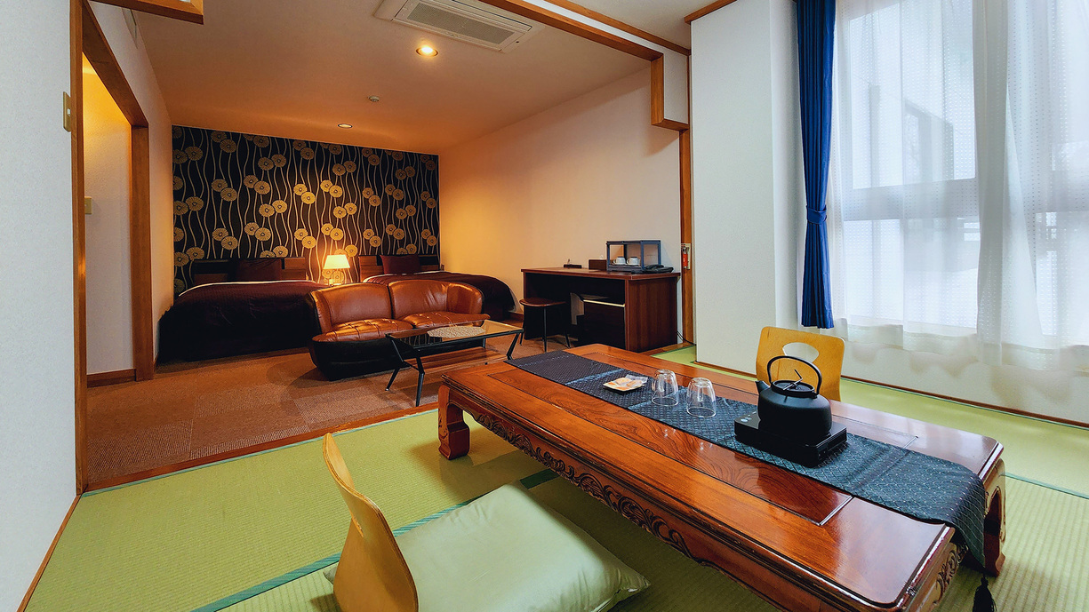 #和洋室1日1組限定の和洋室 広々とした部屋で贅沢な時間をお過ごしいただけます。