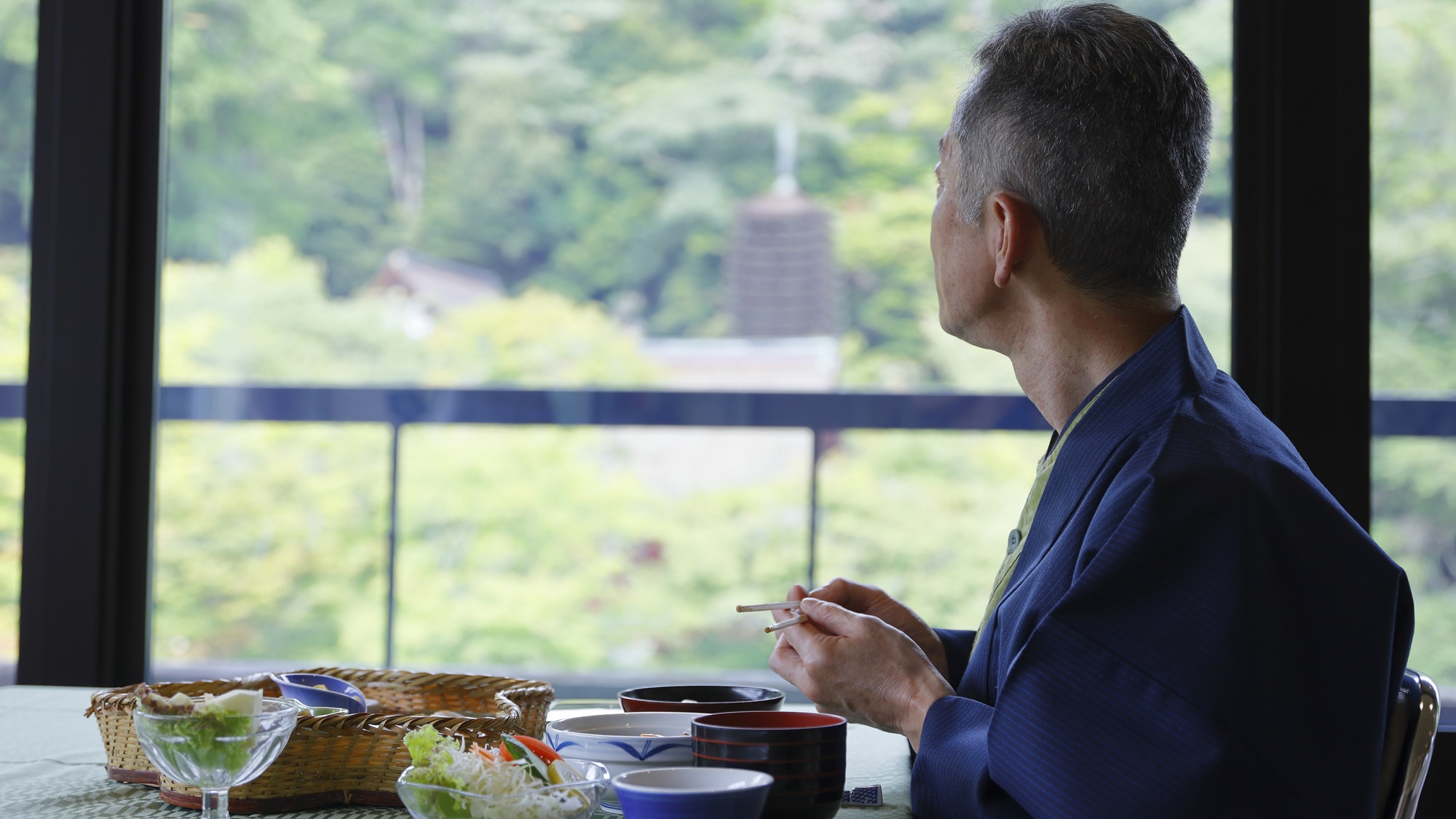 朝食風景