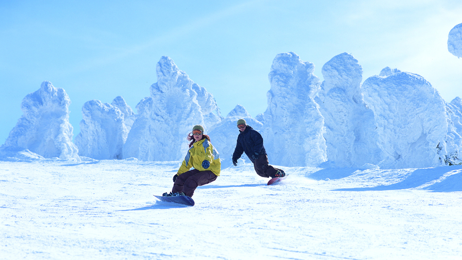 【蔵王温泉スキー場】雪質抜群のパウダースノーで楽しめる変化に富んだゲレンデ・コース！