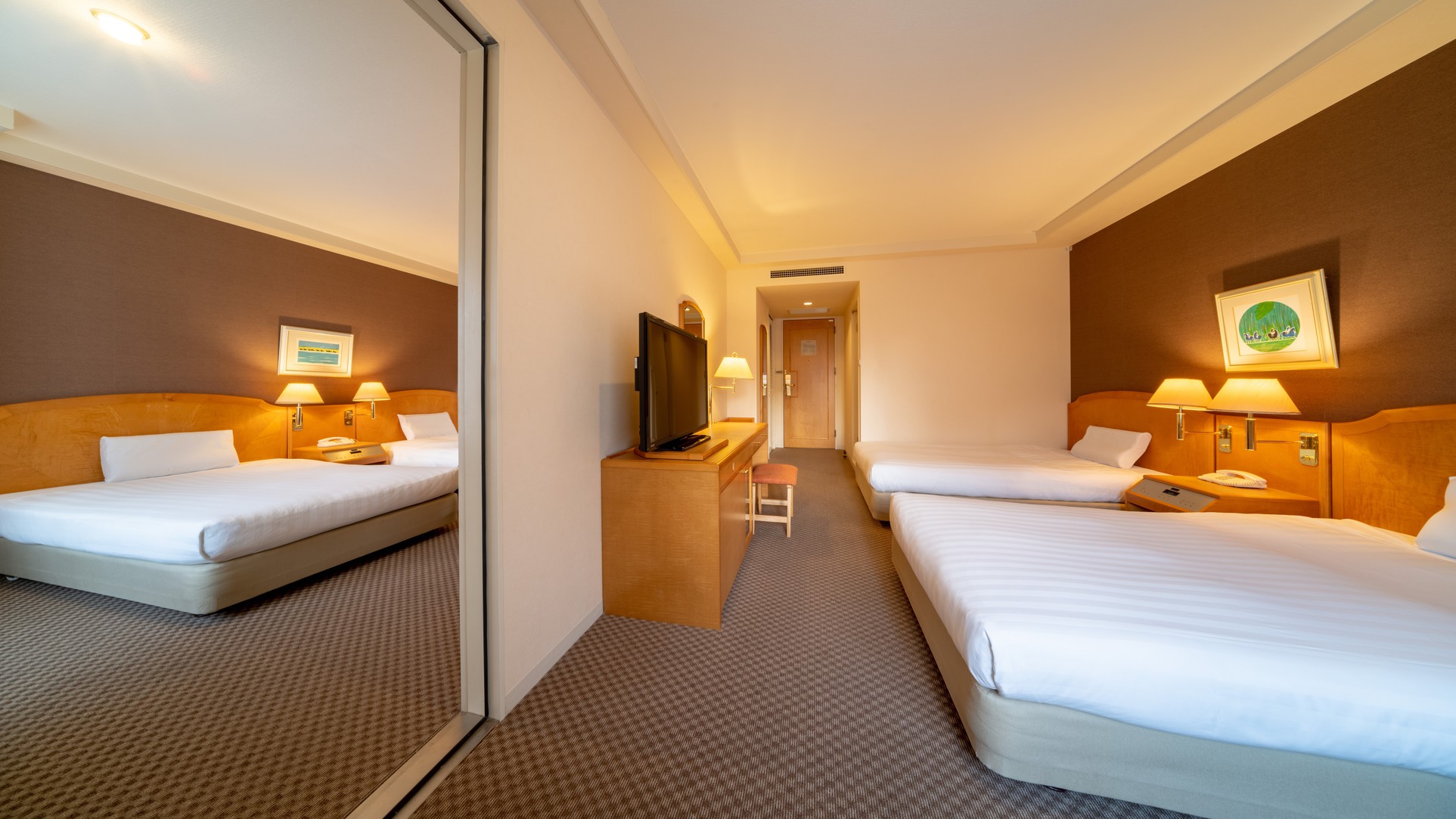 コネクト（4名様でご利用頂ける2部屋つながったお部屋。広さ24.0㎡ ベッド幅120x200cm）