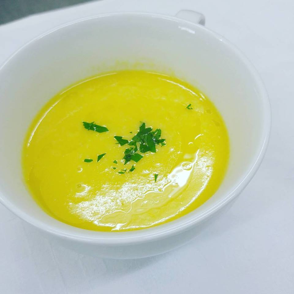 朝食とうろもこしのポタージュ！
