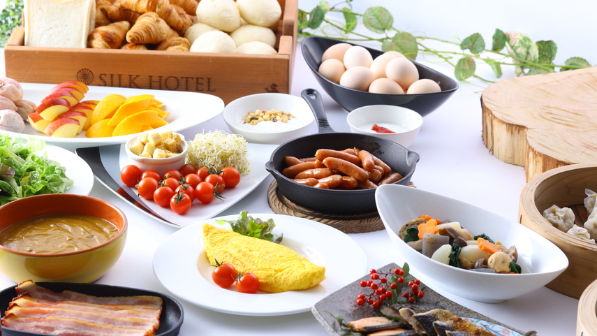 【朝食バイキング】6：15〜9：30お好きなお料理をお好きな分だけ。一日の活力に。