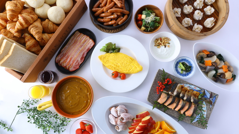 【朝食バイキング】6：15〜9：30お好きなお料理をお好きな分だけ。一日の活力に。