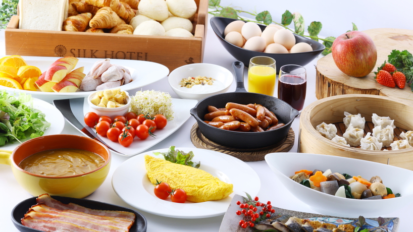 【朝食バイキング】6：15〜9：30お好きなお料理をお好きな分だけ。一日の活力に。
