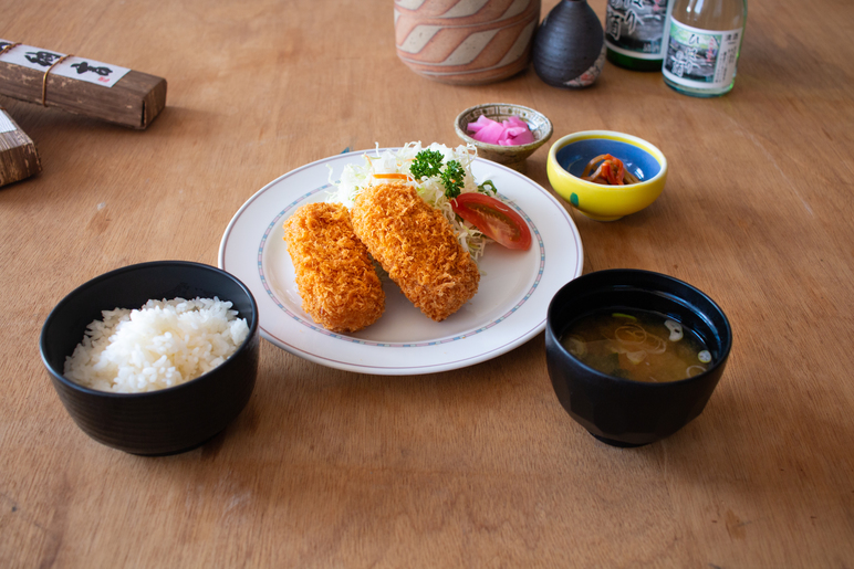 エビクリームコロッケ定食