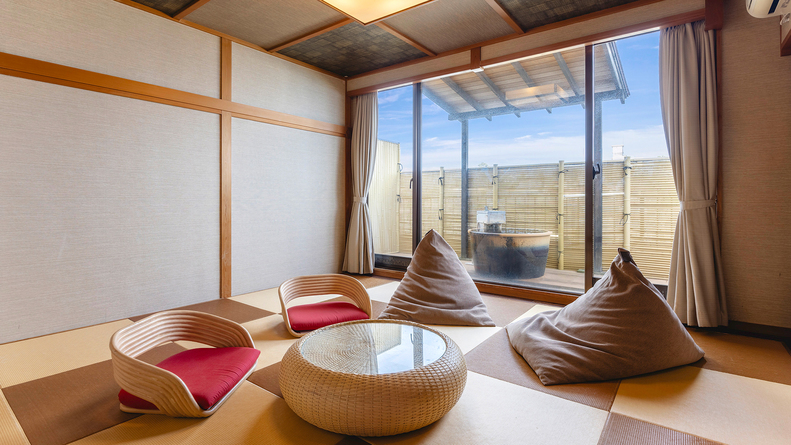 【スタンダードフロア温泉露天風呂付和室10畳／禁煙】5名まで宿泊可！気兼ねなく温泉をお楽しみ下さい