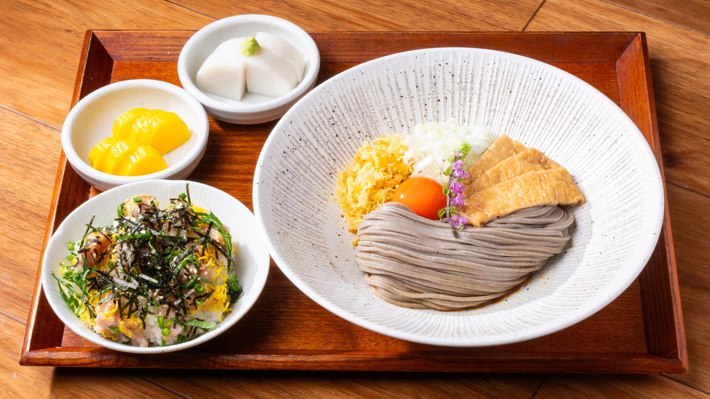 【朝食付き】そば・うどん・肉吸い　選べる3種類【アパは映画もアニメも見放題】
