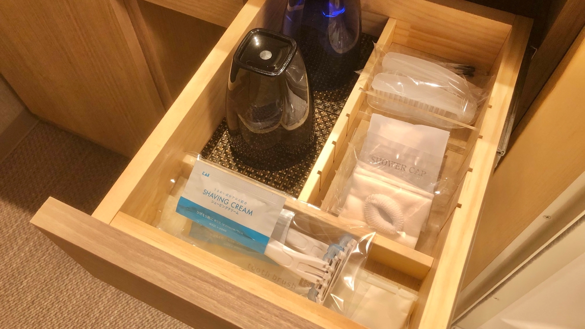 客室アメニティ豊富に取り揃えております♪