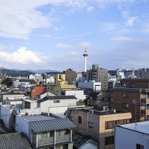 ＜京都タワー、屋上からの眺望です＞