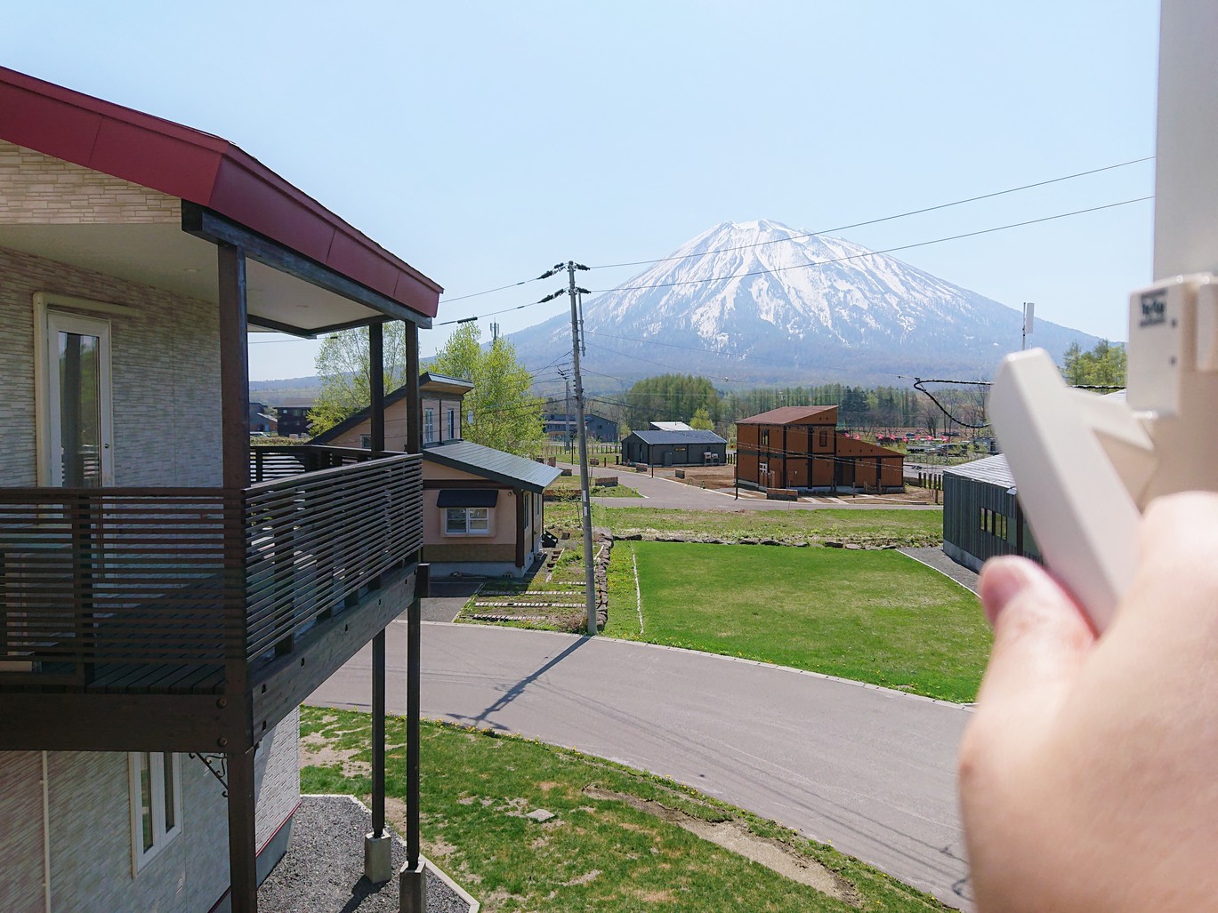 デラックスルーム和室からの羊蹄山ビュー