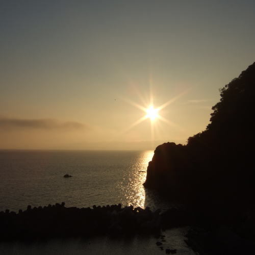浜富からの夕陽