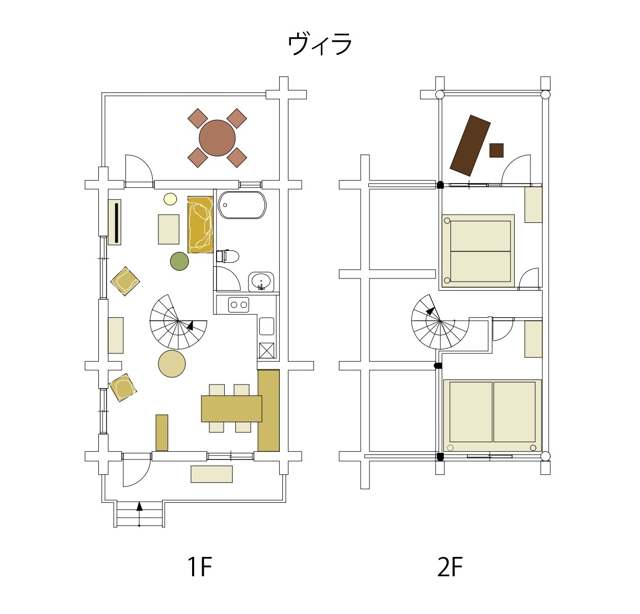 ヴィラ間取り図