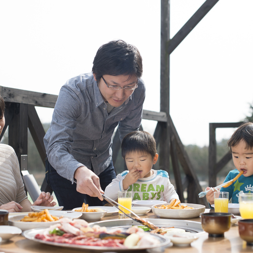 ご家族、グループに人気のテラスＢＢＱ