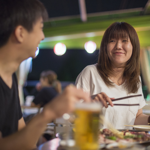 ご家族、グループに人気のテラスＢＢＱ