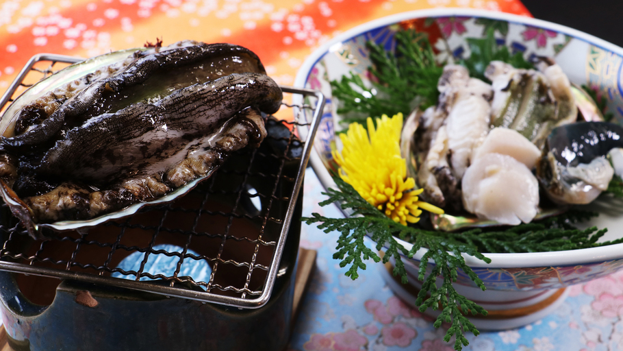 アワビはお刺身・踊り焼き・ステーキ・酒蒸しの中からお好きなものをお選びください♪