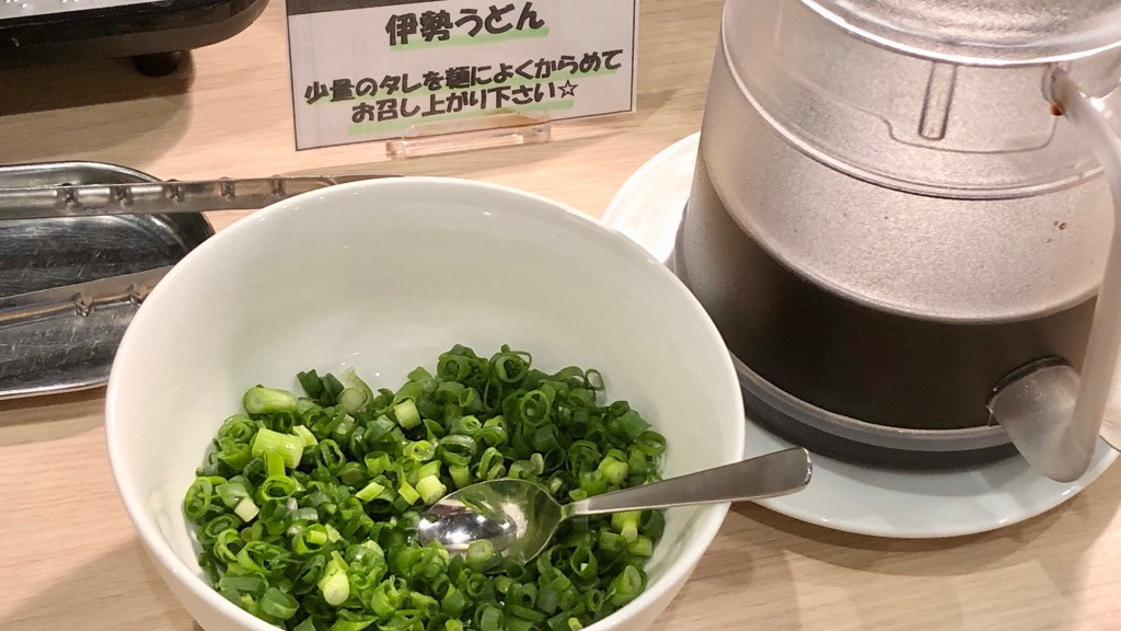 【朝食】伊勢うどんの薬味