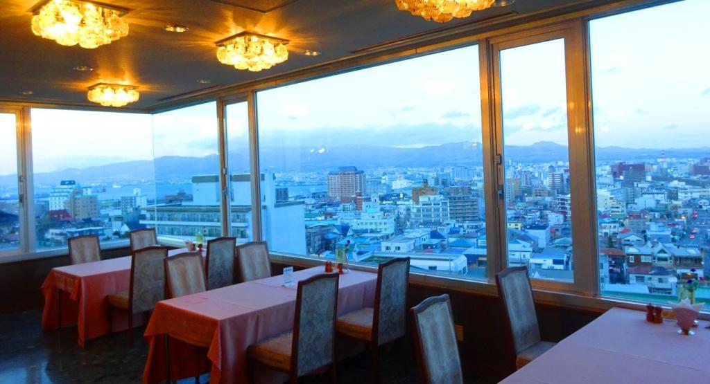 函館湾が一望レストランからの風景