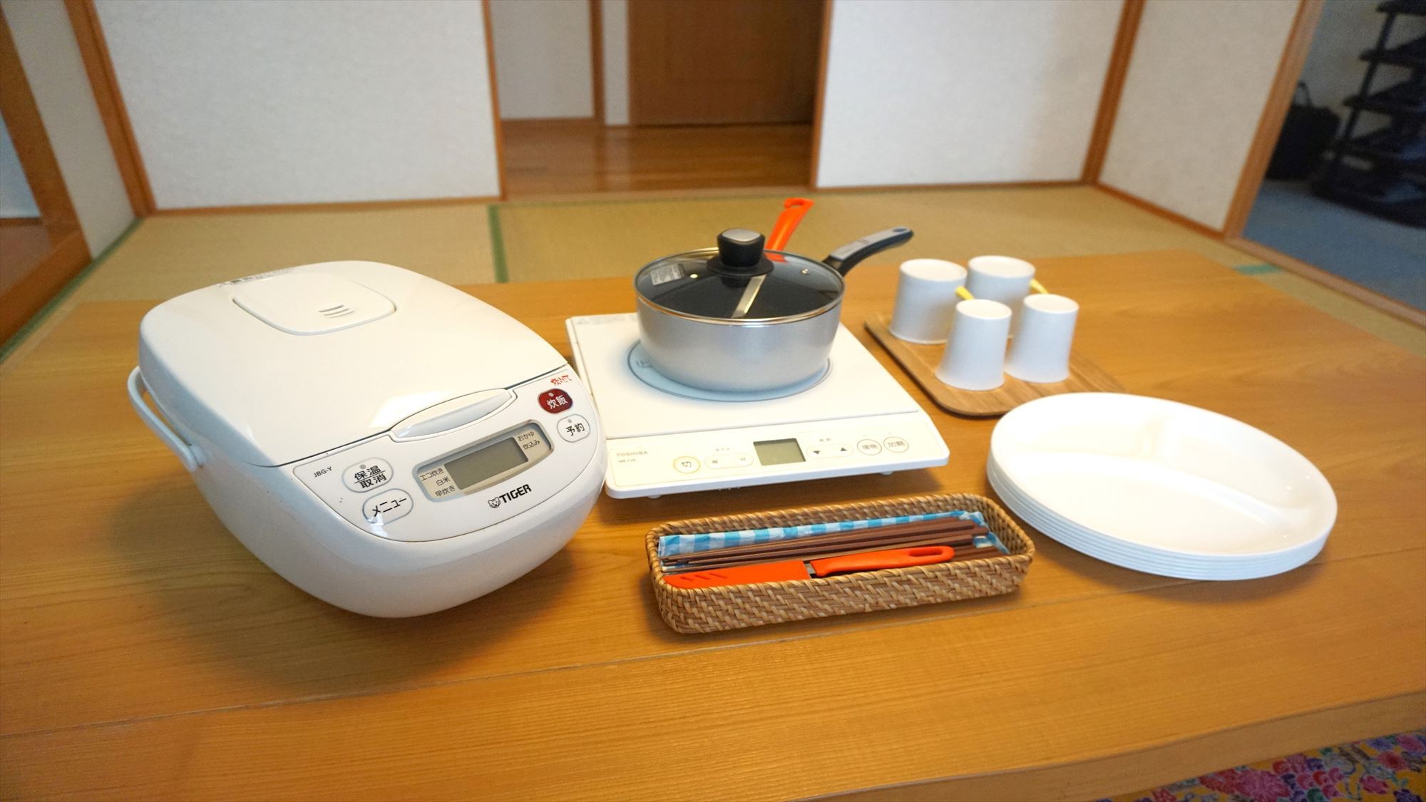 長期滞在にもおすすめ！炊飯器とIHコンロ完備のファミリールーム。