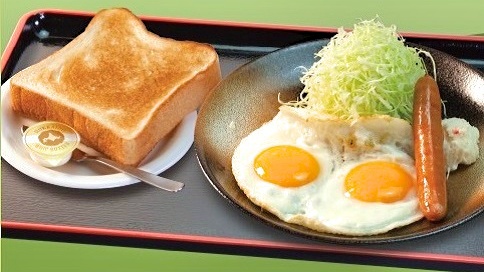 「とんかつ松のや」選べる特製朝定食『ソーセージエッグセット』（朝5時〜11時）