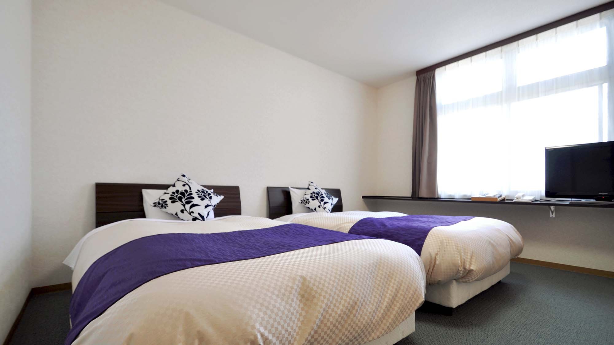 【ツインデラックス】天然温泉を楽しんだ後は深い睡眠で疲れを癒してくださいませ。