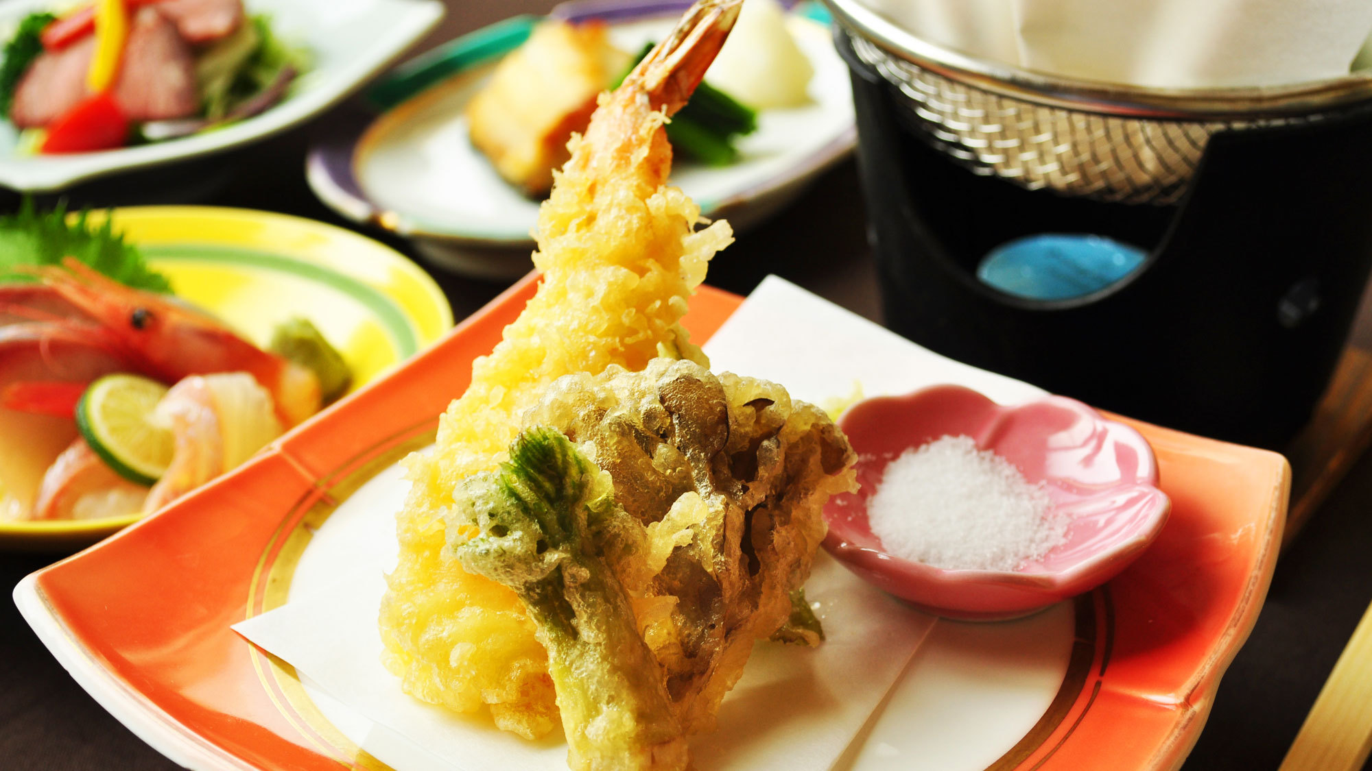 【ご夕食一例：ビジネスプラン】旬のお野菜を天ぷらにいたしました