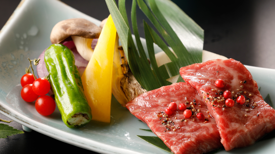 人気NO，1逸品「焼物：神戸牛のステーキ」メイン