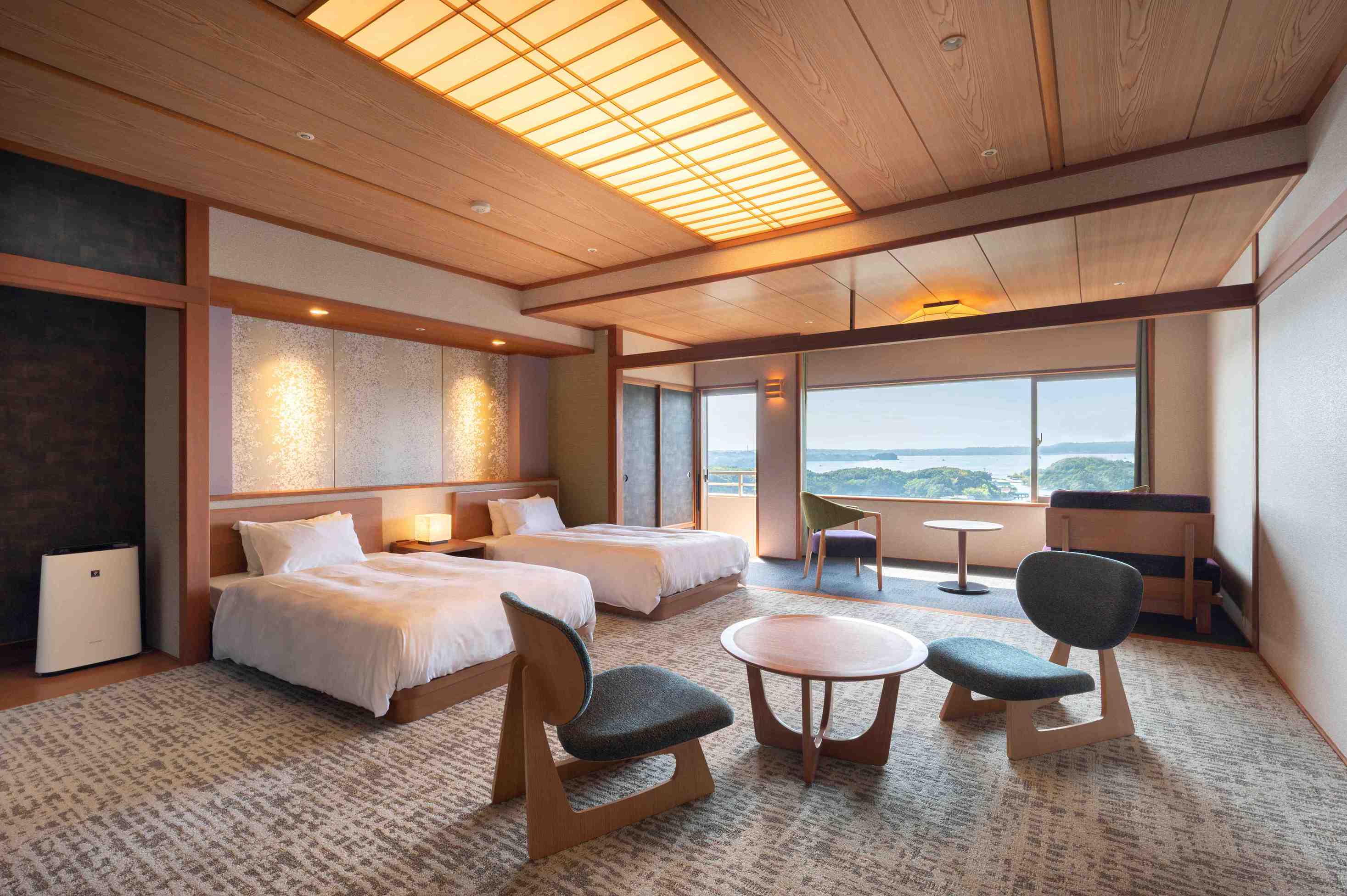 華陽棟 リニューアル標準客室 和風ツインベッド(一例)