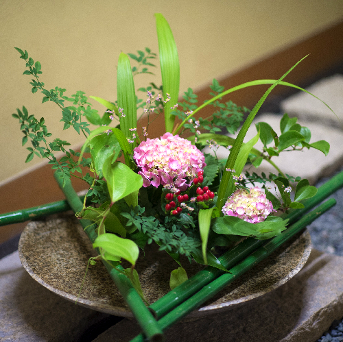 館内の生け花