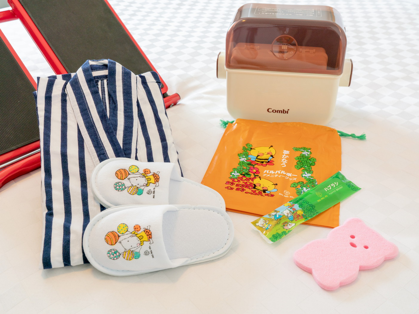 お子様連れでも安心♪小さなサイズの浴衣やスリッパ、歯ブラシなどをご用意！お子様アメニティーセット