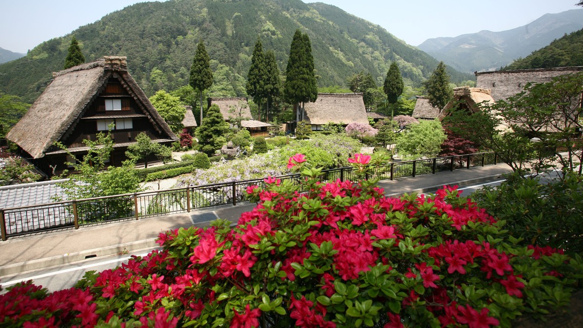 春の下呂温泉合掌村